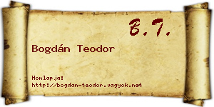 Bogdán Teodor névjegykártya